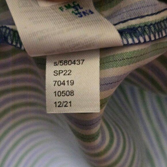 Ann Taylor NWT Pinstripe Button Front Top Color Classi Spring 2022  Size M - Picture 9 of 9